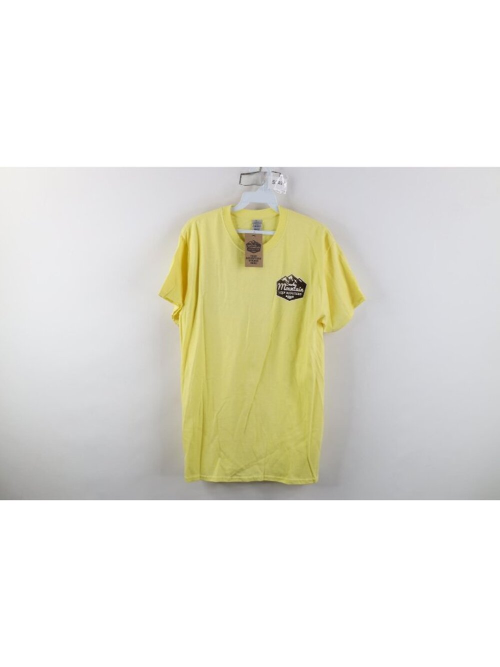 Deadstock Y2K Mens Medium Jeep Motor Co Smoky Mountain Outfitters T-Shirt Yellow